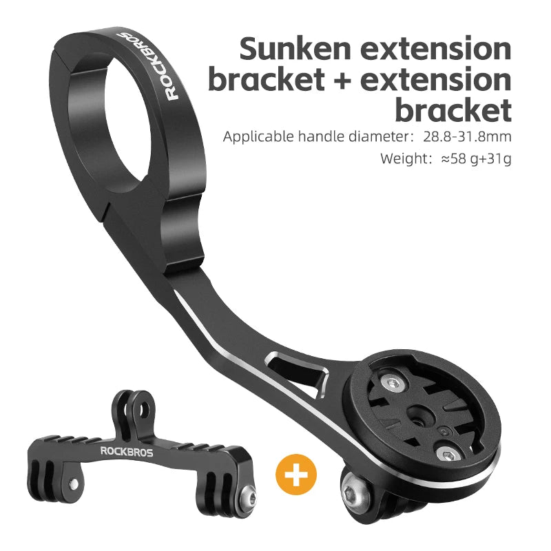 ROCKBROS Cycling Computer Extension Bracke Gps Speedometer Mount for Garmin Handlebar Holder for WAHOO Mount Bicycle Accessories