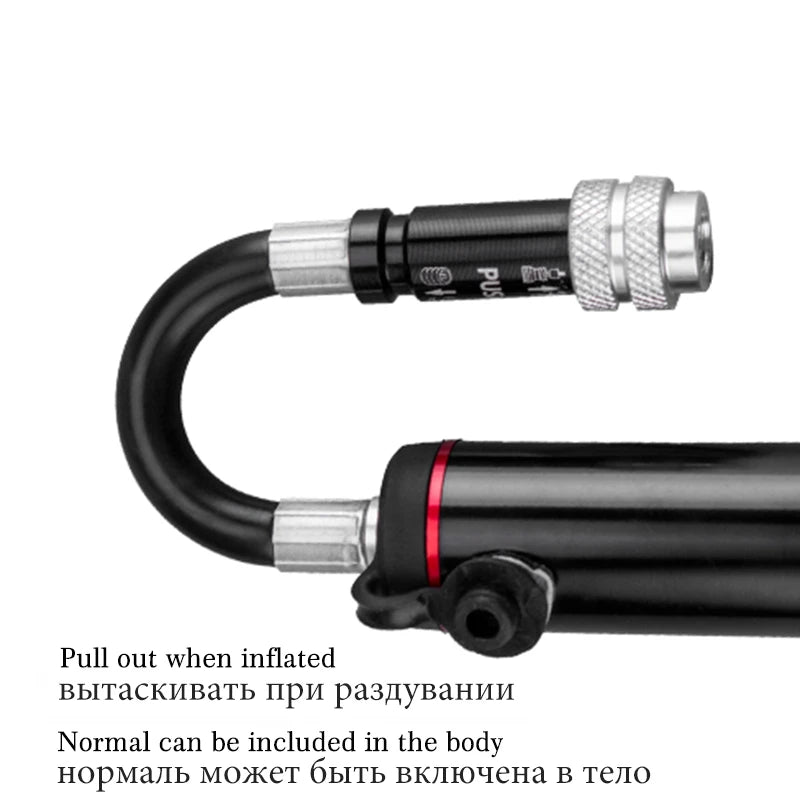 ROCKBROS Bike Bicycle Pump Aluminum Alloy 150PSI High Pressure Hand Mini Bicycle Pump Tire Air Inflator Portable Bike Air Pump