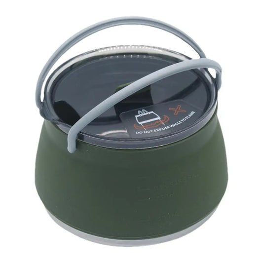 Foldable Water Pot Silicone Hiking Camping Kettle Portable Hiking Camping Kettle Foldable Travel Kettle Pot For Outdoor Camping